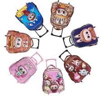 High Quality 3D EVA School Kids Lunch Bag and Kids Pencil case with Trolley  Suitcase Three Pcs Set for Kids