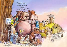 Muddy Waterhole By Rose Rigden Hippo My Animal Cartoon