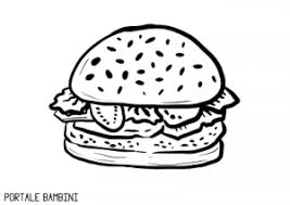 A fun coloring page for kids to color healthy sandwich recipes consisting of vegetables, sliced cheese or meat, placed on or between slices of bread. Coloring Pages Online Printable Coloring Page