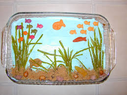 Goldfish Crackers Gummy Fish Cookie Crumbs And Green Twizzlers Make This Cake Gummy Fish Goldfish Crackers Fish Cake