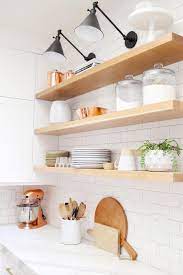 Growing tired of modern kitchen designs, more and more homeowners have taken a liking to the farmhouse appearance. Modern Farmhouse Kitchen Reveal Open Kitchen Shelves White Oak Kitchen Floating Shelves Kitchen