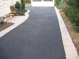 Asphalt Driveway And Brick Paver Driveway Design Driveway Edging Driveway Landscaping
