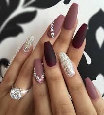 50 Rhinestone Nail Art Ideas Coffin Shape Nails Rhinestone Nails Nail Art Rhinestones