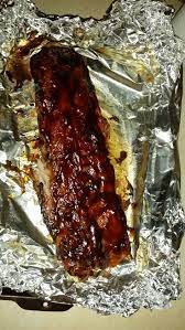 Fall Off The Bone Baby Back Ribs Place Frozen Ribs On Tinfoil Meat Side Down Cover With Foil And Seal Edges Toget Oven Pork Ribs Ribs In Oven Oven Baked Ribs