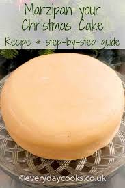 How To Marzipan A Christmas Cake Everyday Cooks Christmas Cake Marzipan Cake Delicious Cake Recipes