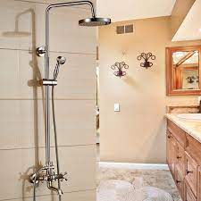 Hot selling in southeast asia,india,russia,middle east,south america,etc. Brushed Nickel Shower Set Faucet Wall Mount Dual Cross Handles 8 Rain Shower Mixers With Handshower Swive Tub Watering Can Rain Shower Mixer Shower Mixerbrushed Nickel Shower Set Aliexpress