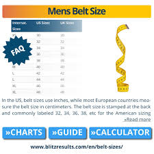 Enter the length in inches (″) and press the convert button how to convert inches to meters. Belt Sizing Charts Guide Conversion Men Women
