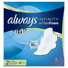 Always Infinity Size 2 Super Pads With Wings Unscented