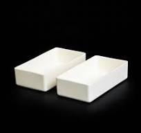 SS200 Rectangular Alumina Crucible 900ml - Almath Crucibles Ltd.