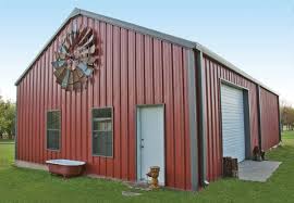 Our prefabricated structures are engineered for your specific area, and offer the flexibility for you to design an open floor plan, without the need for load bearing interior walls. R Panel Mueller Inc Shed Homes Metal Shop Building Pole Barn Homes