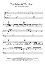 Total Eclipse Of The Heart Piano Score Total Eclipse Of The Heart Is A Power Ballad And Tyler S Most Successful Piano Score Eclipse Of The Heart Total Eclipse