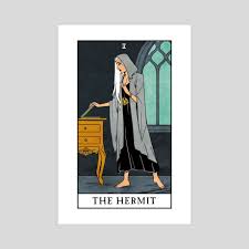 The Hermit Modern Witch Tarot An Art Print By Lisa Sterle Witch Tarot Modern Witch Tarot