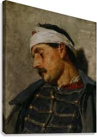 An injured man by Anker Albert Wall Art