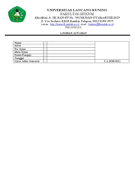 Check spelling or type a new query. 1 Format Lembar Jawaban Uas Genap 2020 2021