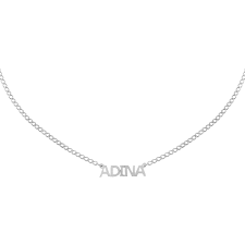 Gold Mini Nameplate Choker L Adina S Jewels