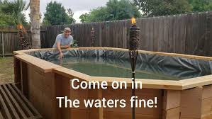 Shovels (flat and round) trowel: Cool Ways To Make Your Summer Better With A Diy Swimming Pool