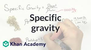 Specific Gravity Video Fluids Khan Academy