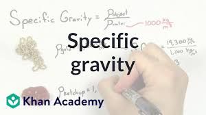 specific gravity video fluids khan academy