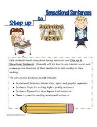 Writing Sensational Sentences Classroom Writing Center Sentence Writing Writing