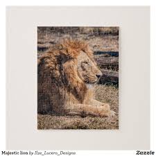 Majestic Lion Jigsaw Puzzle Zazzle Com In 2020 Jigsaw Puzzles Lion Custom Puzzle
