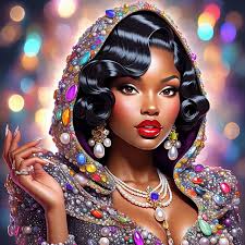 Regal plus size woman walking at night