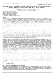 Jabatan pengangkutan jalan malaysia) (jpj) is a government department under the malaysian ministry of transport. Pdf Human Resources Management Practices And Its Impact On Employee Commitment Among Staffs Of Road Transport Department Perak Malaysia