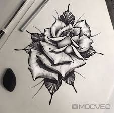 49 Ideas Tattoo Traditional Flower Black Old School Traditional Rose Tattoos Rose Tattoo Design Realistic Rose Tattoo