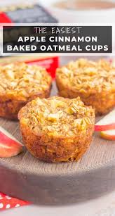 In a large bowl, combine oats, walnuts, cinnamon, ground ginger, and salt. Apple Cinnamon Baked Oatmeal Cups Baked Oatmeal Cups Breakfast Brunch Recipes Breakfast Dishes