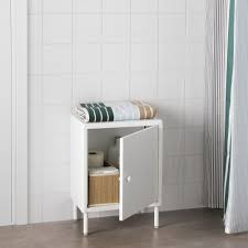 Dynan White Cabinet With Door 40x27x54 Cm Ikea Cabinet Doors Ikea Bathroom Storage