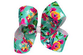 Hawaiian Floral Big Hair Bow | Oaklee | Bitty Bows