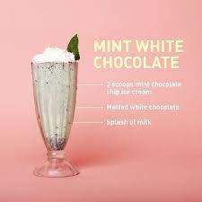 Melt Some White Chocolate Blend It With Mint Chocolate Chip Ice Cream Don T Share Even One Sip Delis Milkshake Recipes Homemade Milkshake Mint Milkshake