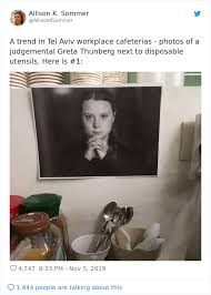 Последние твиты от greta thunberg (@gretathunberg). Office Workers Are Being Deterred From Using Plastic By These Photos Of Greta Thunberg Bored Panda