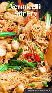 Chicken And Rice Vermicelli Stir Fry Recipes With Vermicelli Noodles Noodle Recipes Easy Vermicelli Recipes