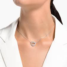 Swarovski Infinity Necklace Heart White Mixed Metal Finish Swarovski Com