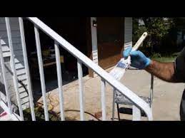 Then slowly start to work your way through removing the old paint from the metal railing. How To Paint A Wrought Iron Railing Using Rustoleum Clean White Primer Youtube