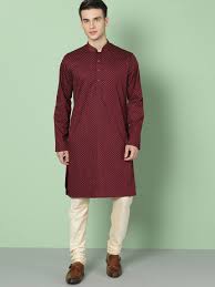 House Of Pataudi Men Maroon Printed Straight Kurta 999 Clothing Brand Latest Fashion For Women Fashion