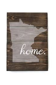 Wood Minnesota Home Sign State Shape Sign Minnesota Sign Wood Craft Projects State Wall Art Wood Crafts