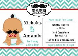 Little Man Mustache Baby Shower Invitations Candles And Favors