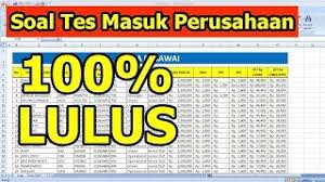 Maybe you would like to learn more about one of these? Soal Tes Masuk Kerja Di Perusahaan Youtube