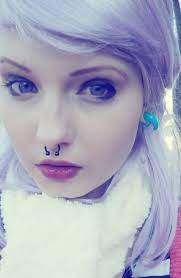 Lilac Swoop Piercings Septum Piercing Purple Hair