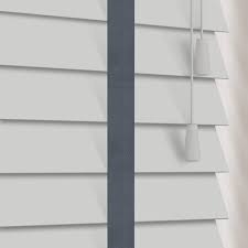 Find out which product is right for you. 50mm Mara Light Grey Faux Wood Blinds With Contrasting Slate Tapes