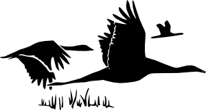 Black And White Goose Silhouette Flying Geese Clip Art With Writing On The Bottom Saying Rip 3 Walter Hughes Corbett Silhouette Clip Art Silhouette Bird Silhouette