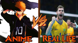 Each team tries to score points by grounding a ball on the other team's court. source: Haikyuu Vs Real Life Youtube