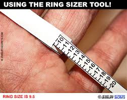 Free Printable Ring Finger Size Chart Jewelry Secrets