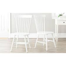 Scottsbury white wood dining chair with slat back (set of 2) (16.7 in. Safavieh Riley White Wood Dining Chair Set Of 2 Amh8500a Set2 The Home Depot