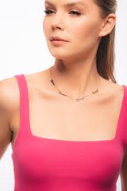 Collier nom de famille en or, argent, rose Collier noms denfants Cadeaux  personnalisés Cadeau pour elle Cadeau de Noël