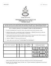Borang bagi lepasan spm pendaftaran spa8i. Borang Spa 1 Pindaan 198 Pdf Percuma U2020 Spa 1 Pindaan 1 98 Sabah Malaysia Permohonan Jawatan Di Dalam Perkhidmatan Awam Negeri Sabah Calon Calon Course Hero