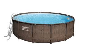 Habitium Fr Piscine En Kit Ronde Motifs Rotin 427x107cm Bestway 56664 Acheter