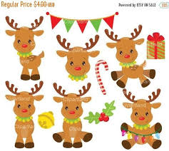 On Sale Instant Download Reindeer Clip Art Etsy Clip Art Reindeer Christmas Reindeer