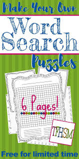 Free Make Your Own Printable Wordsearch Puzzles Homeschool Middle School Homeschool Elementary Homeschool Inspiration